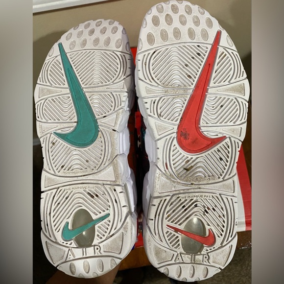 Nike Air More Uptempo 'What The 90s' Orange Sneakers GS Size 5Y - Picture 6 of 7